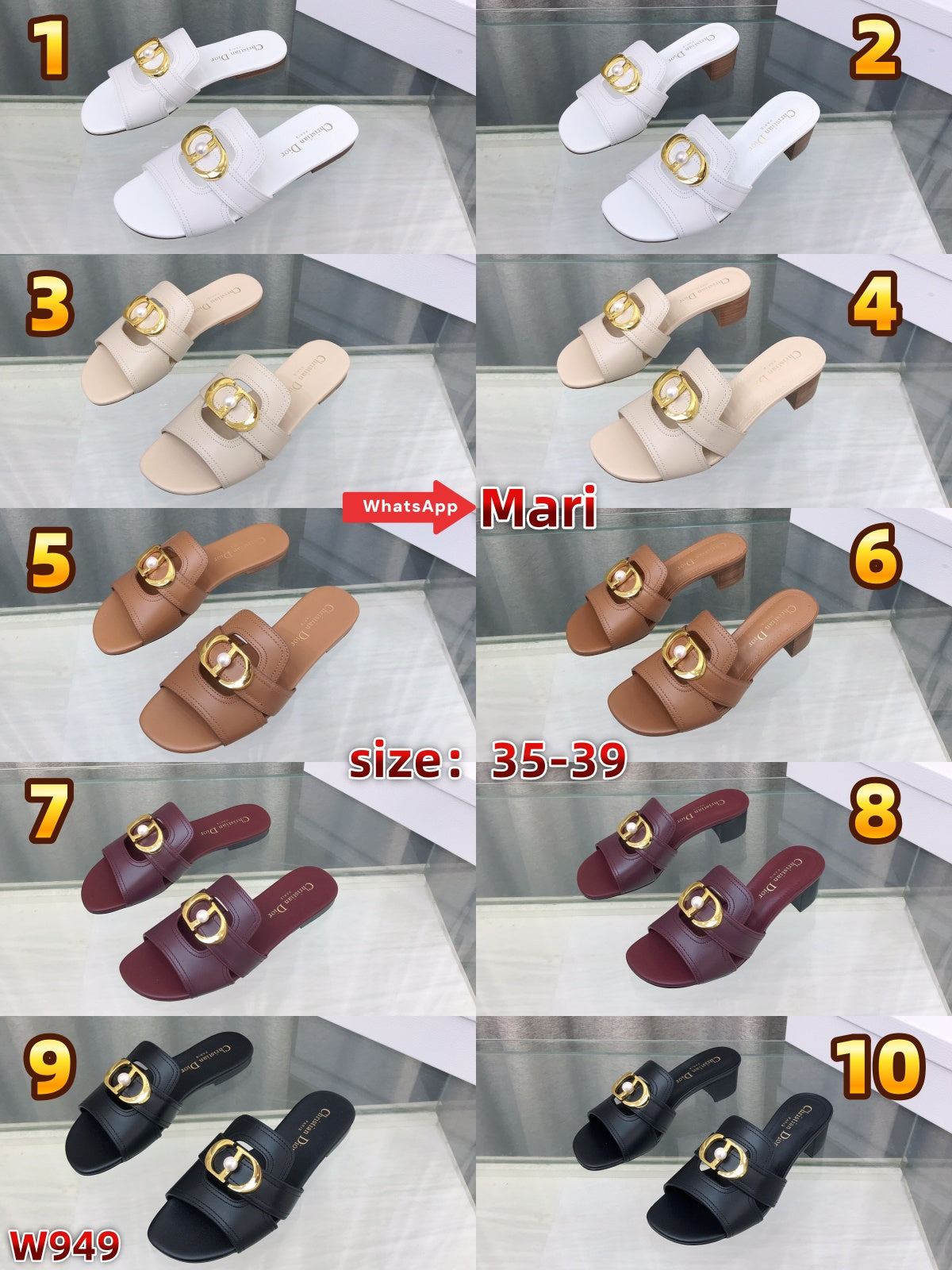 W949  Mid-heel slippers