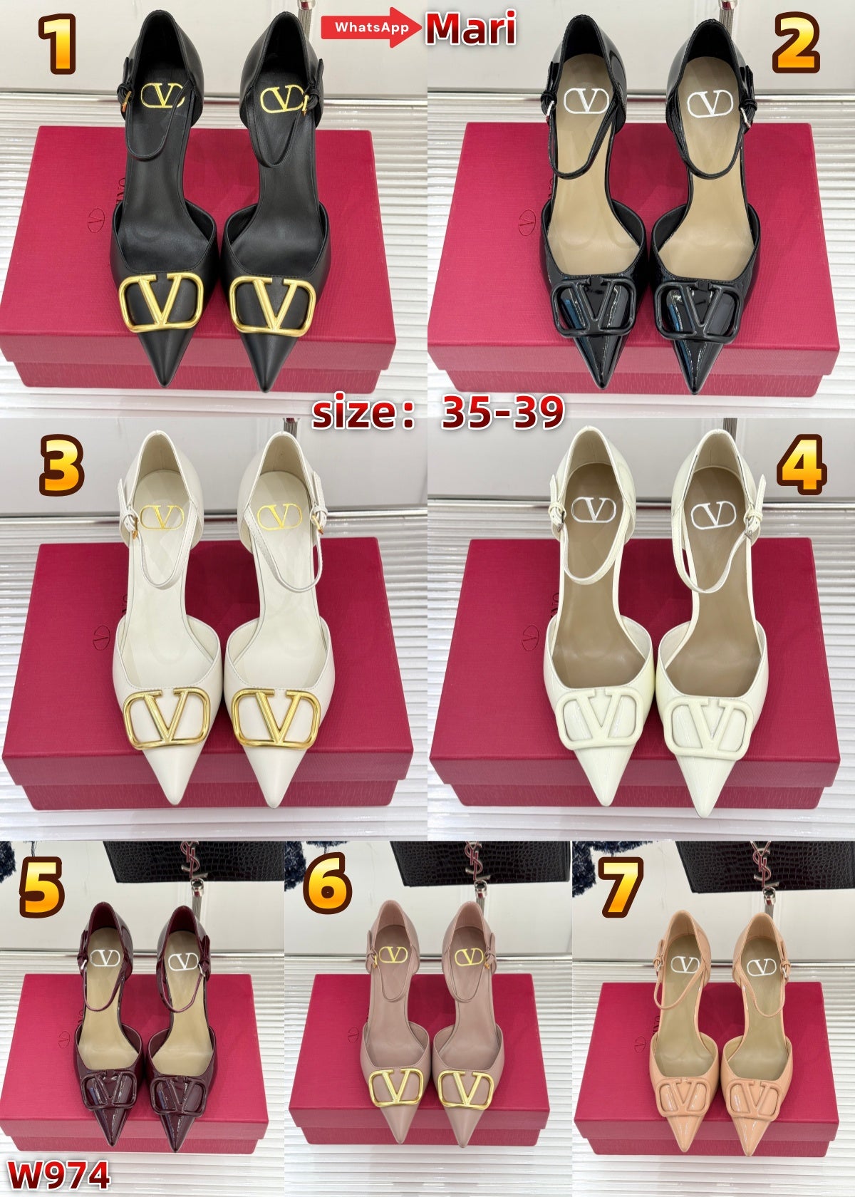 W974  Pointed-toe high heels