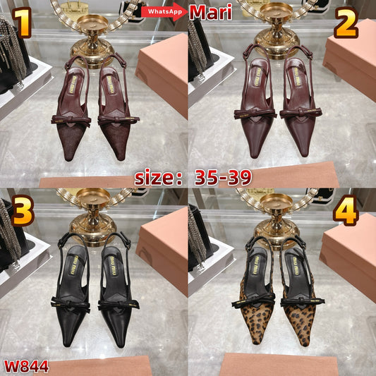 W844  Backless high heels