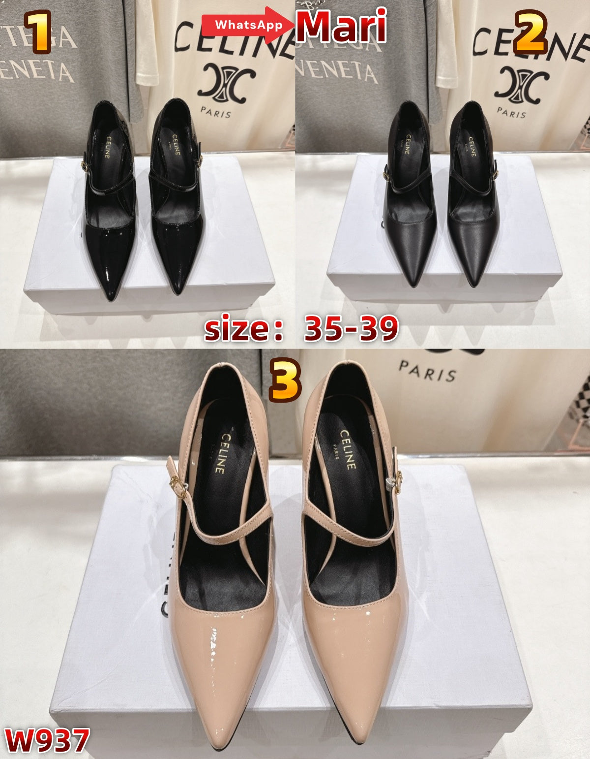 W937  Mary Jane high heels