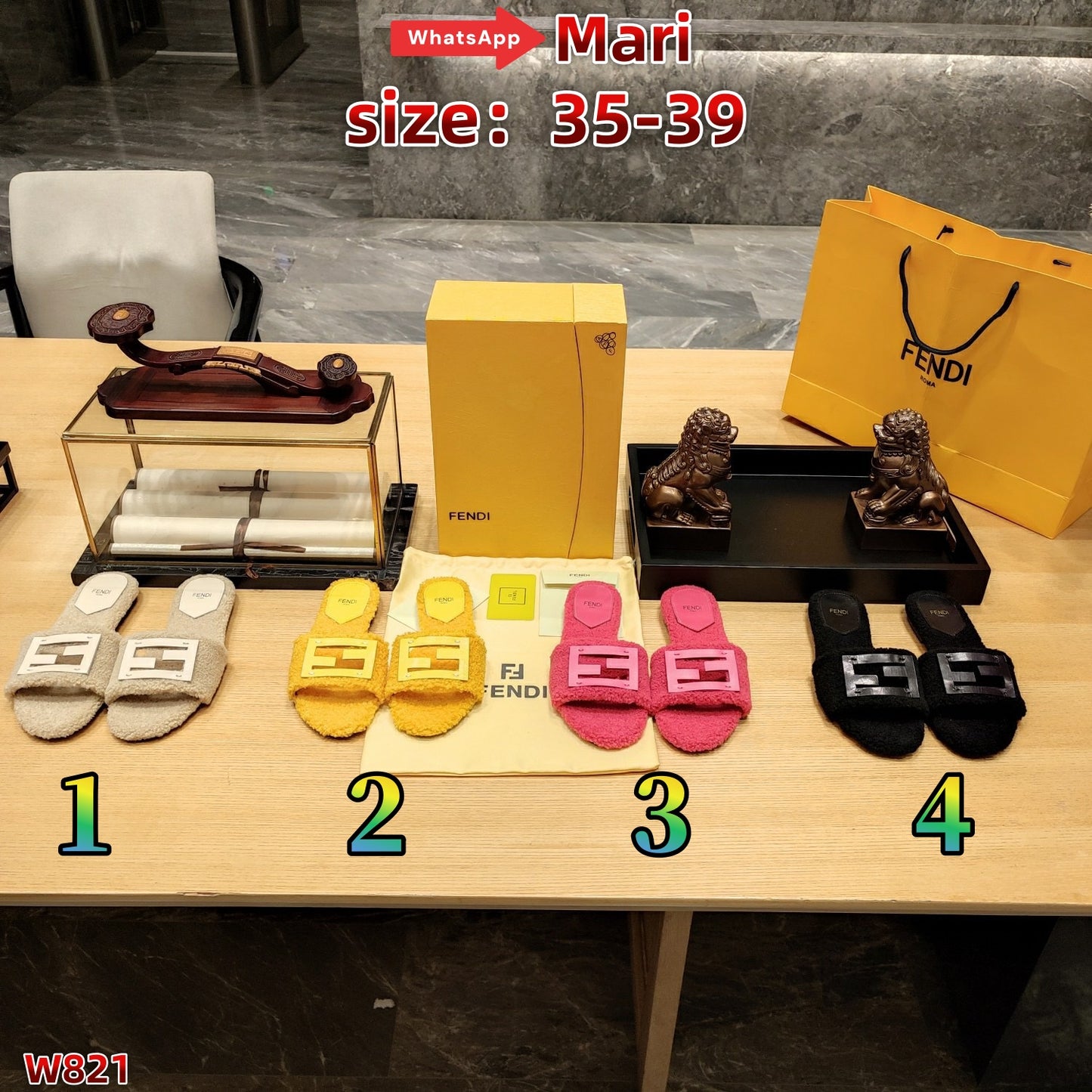 W821  plush slippers