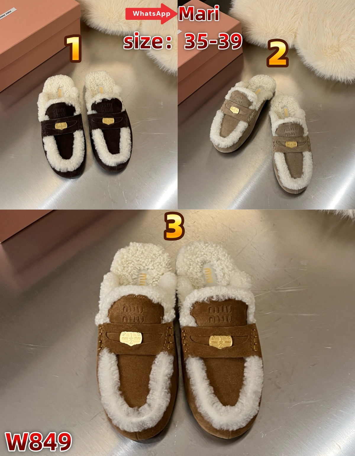W849  Mules slippers