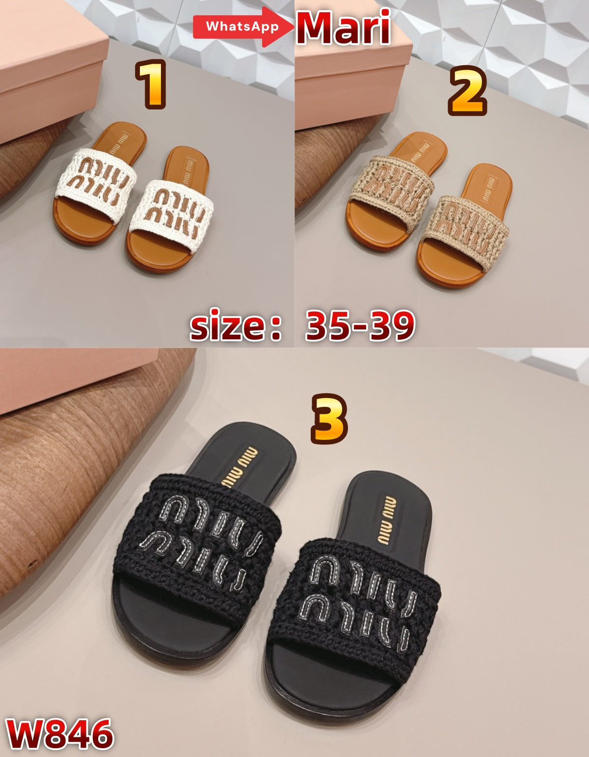 W846  flat sandals