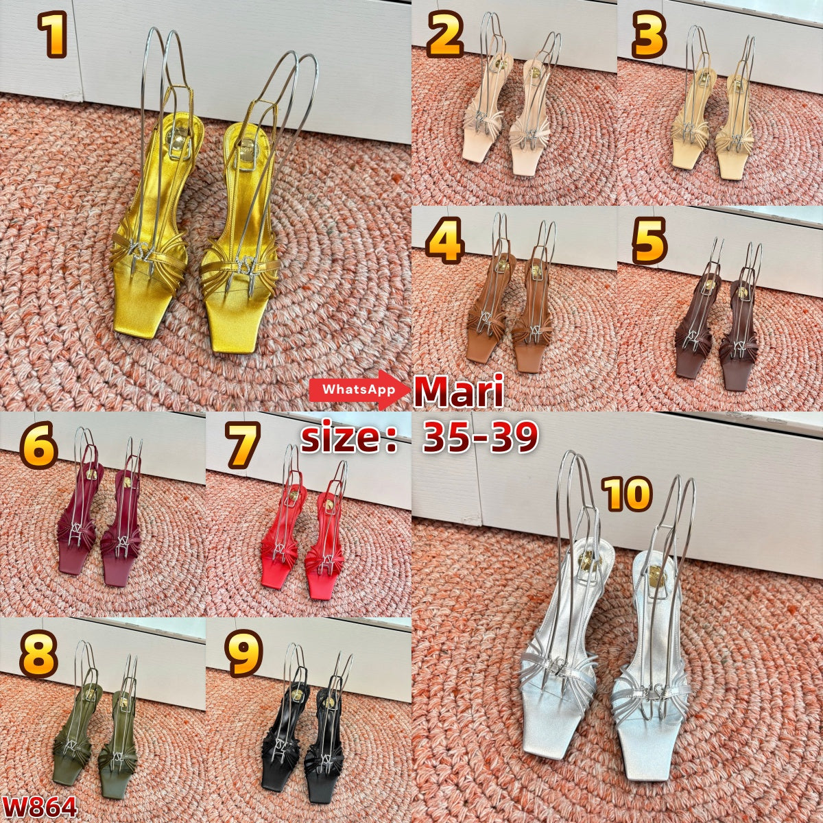 W864  High-heeled sandals