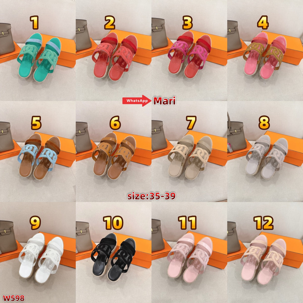 W598  Mules slippers