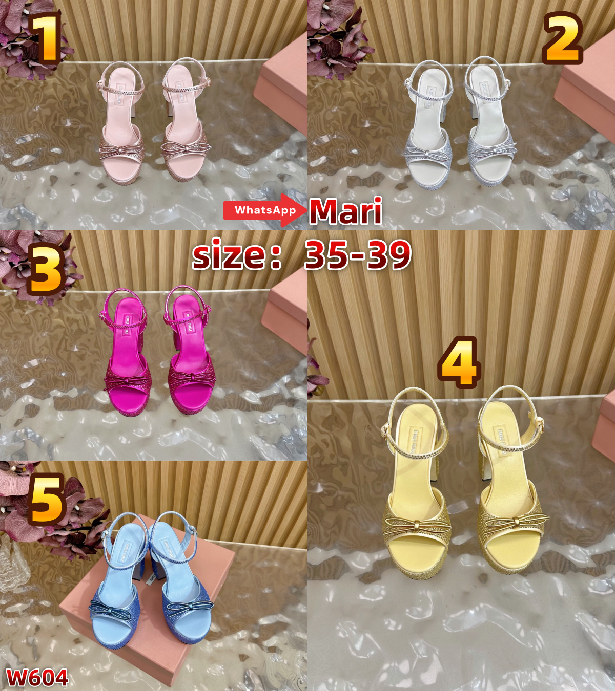 W604  Chunky heel sandals