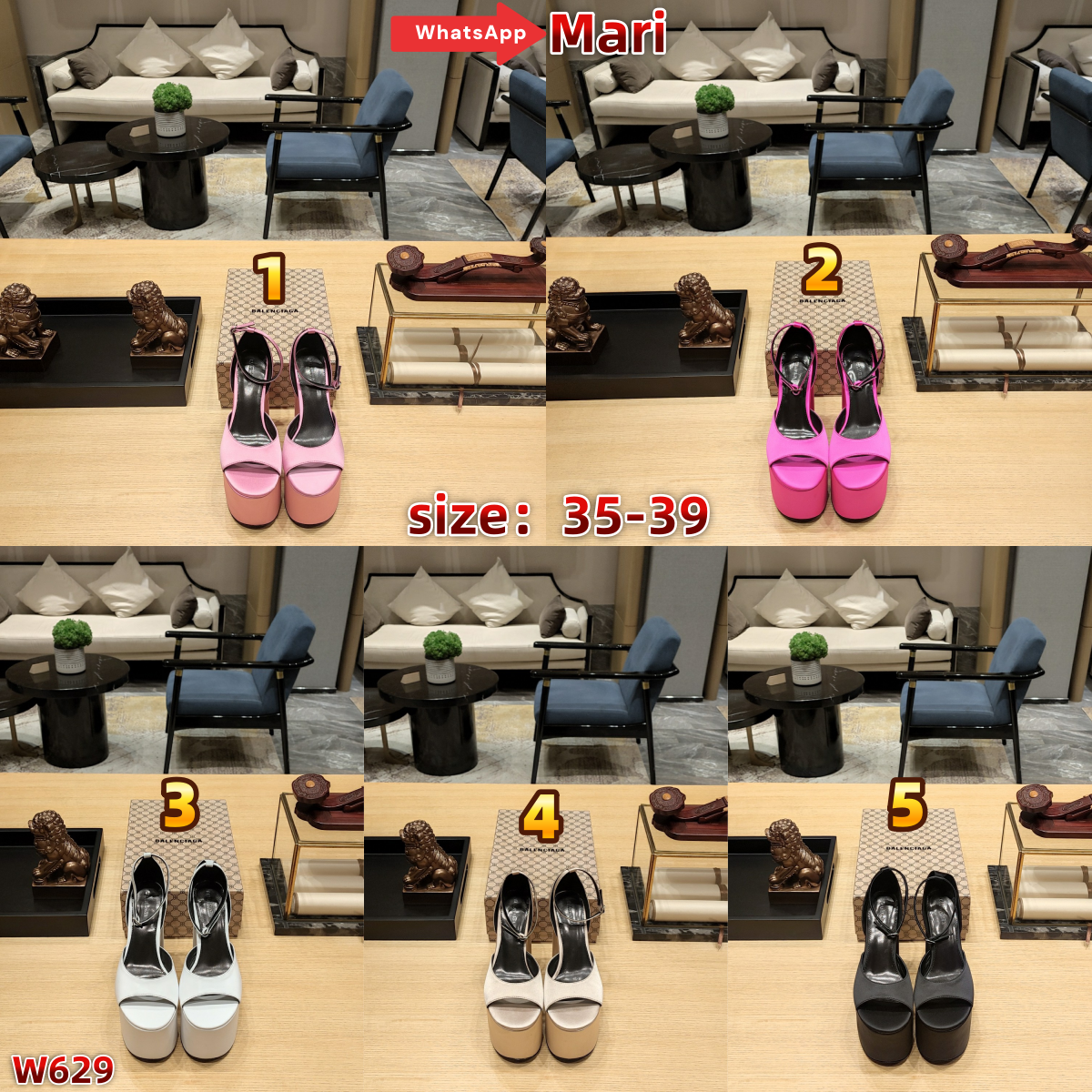 W629   Chunky heel sandals