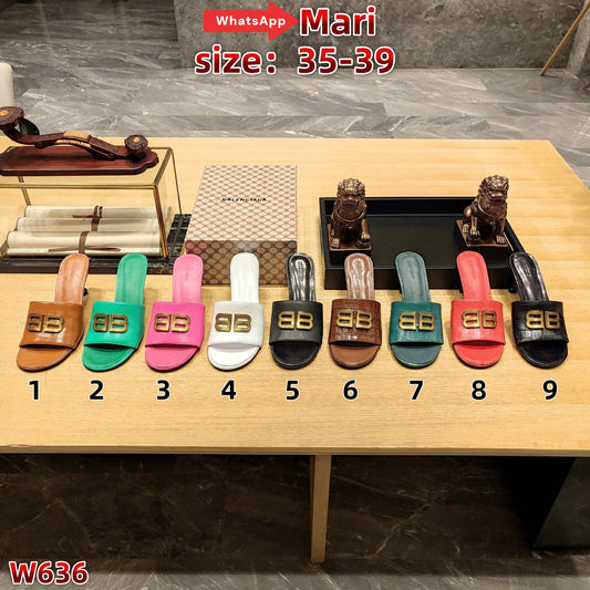 W636  Backless high heels