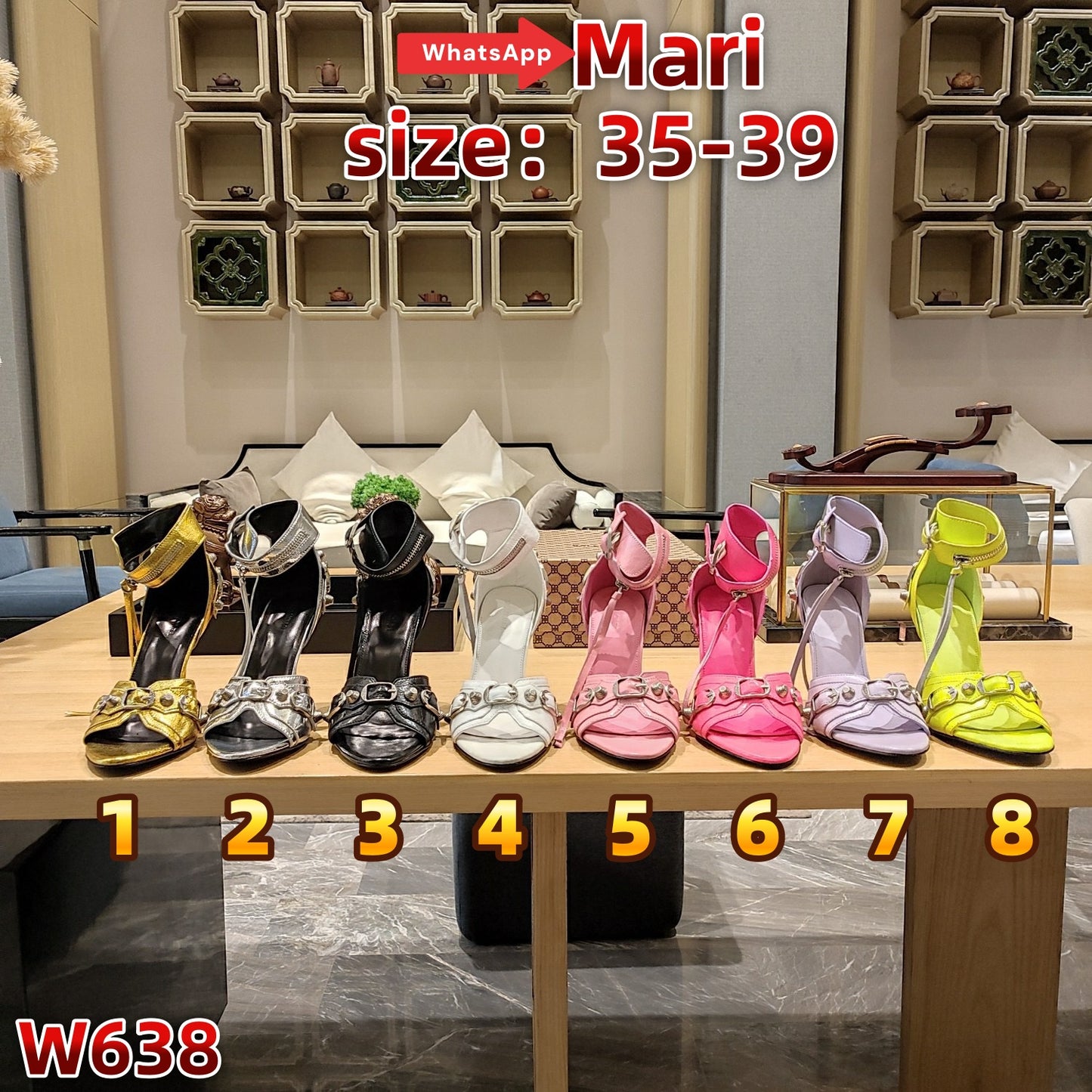 W638  High-heeled sandals