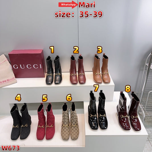 W673  Horsebit Ankle Boots