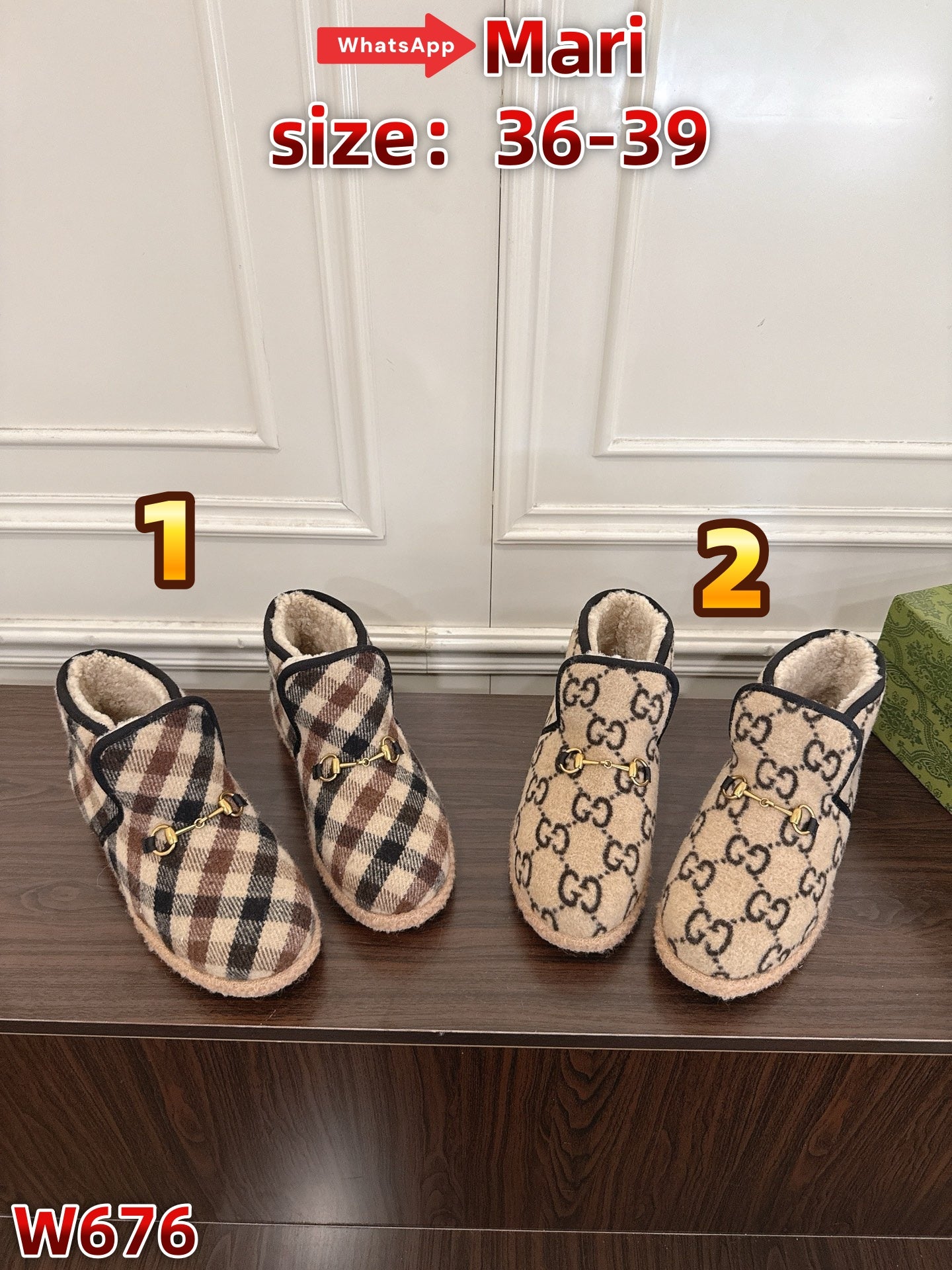 W676  Plush slippers