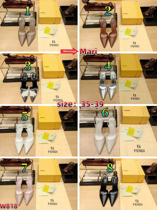 W818  High-heeled mules