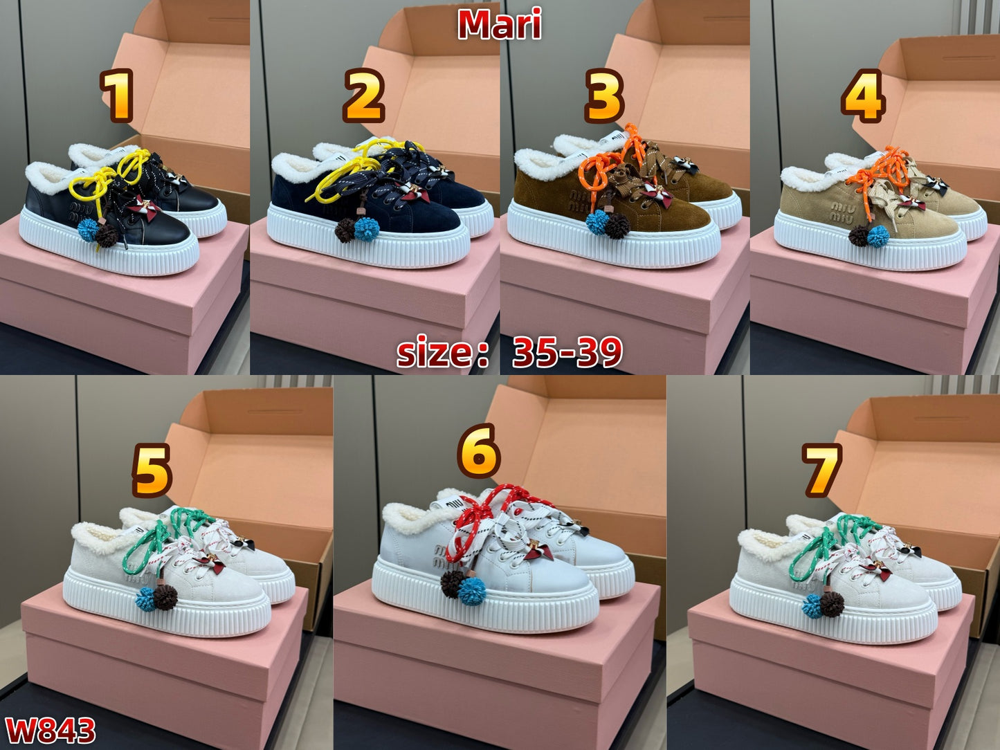 W843  Platform biscuit shoes