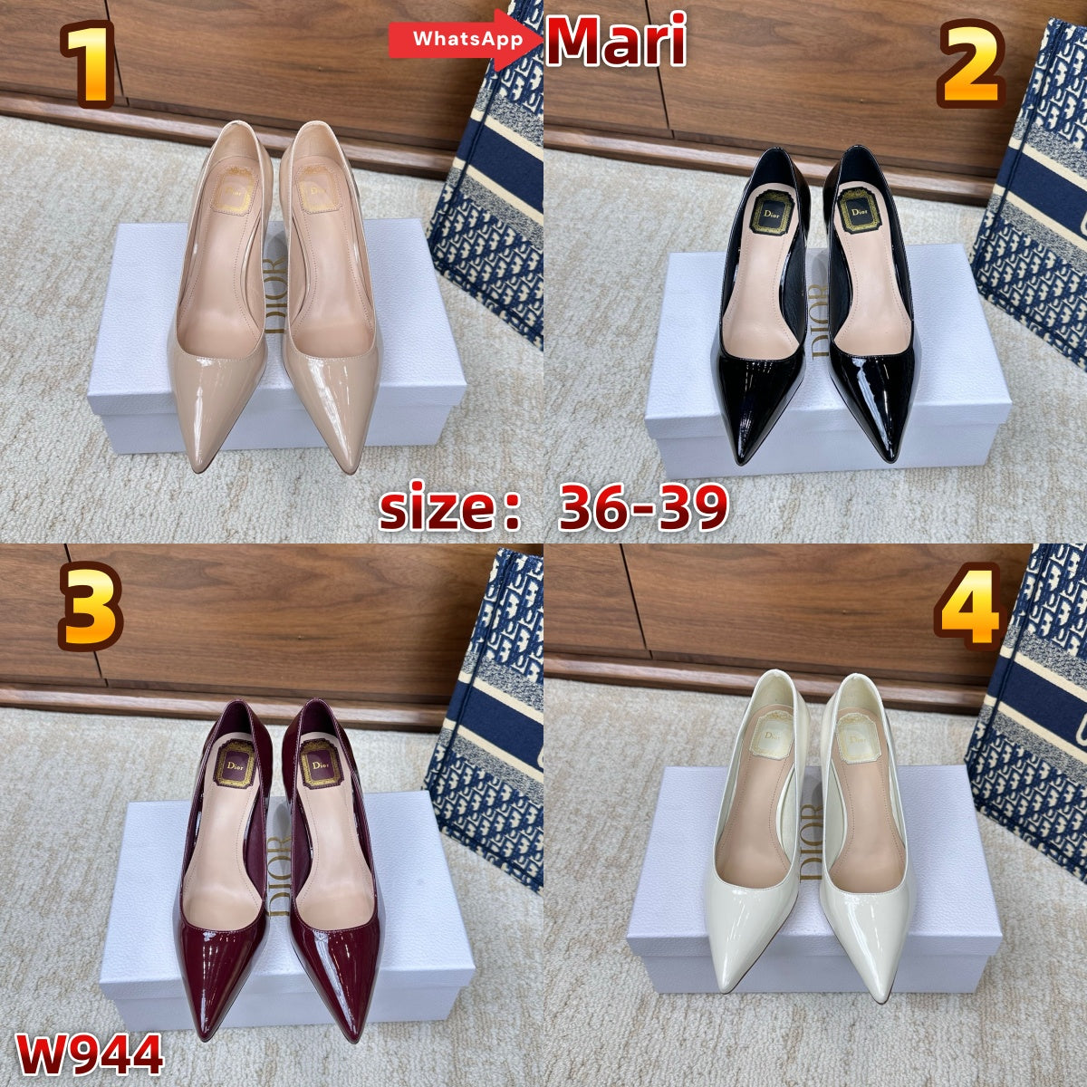 W944  Pointed-toe high heels