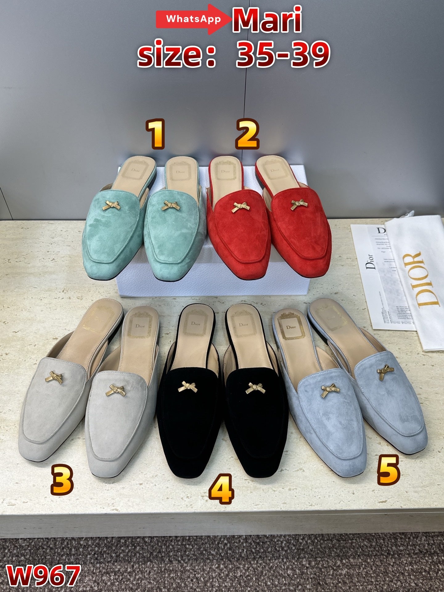 W967  Mules slippers