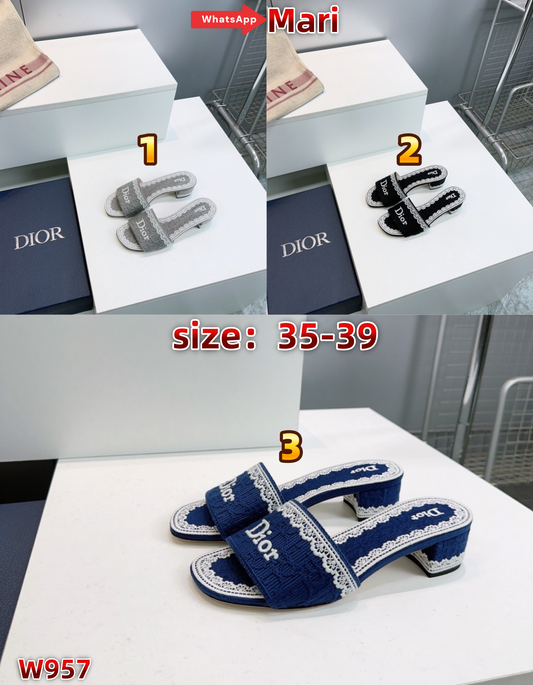 W957  Mules slippers