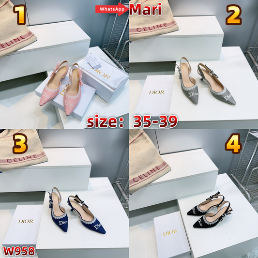 W958  Backless high heels