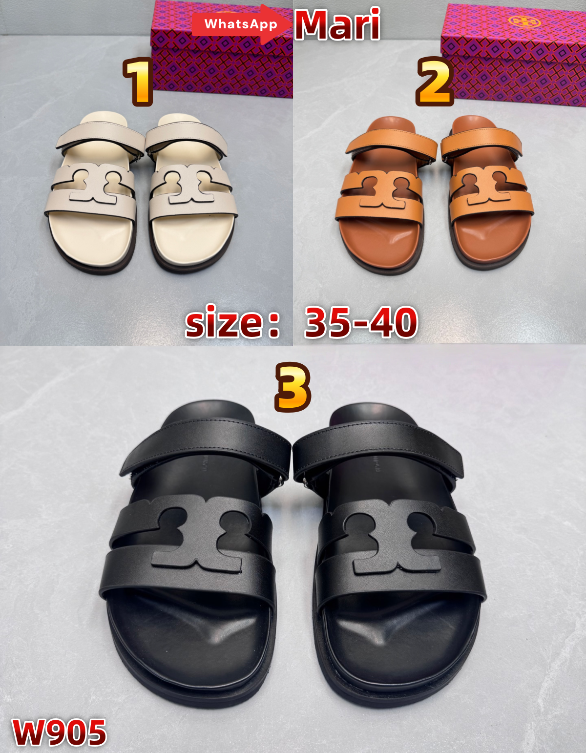 W905  Double-strap slippers