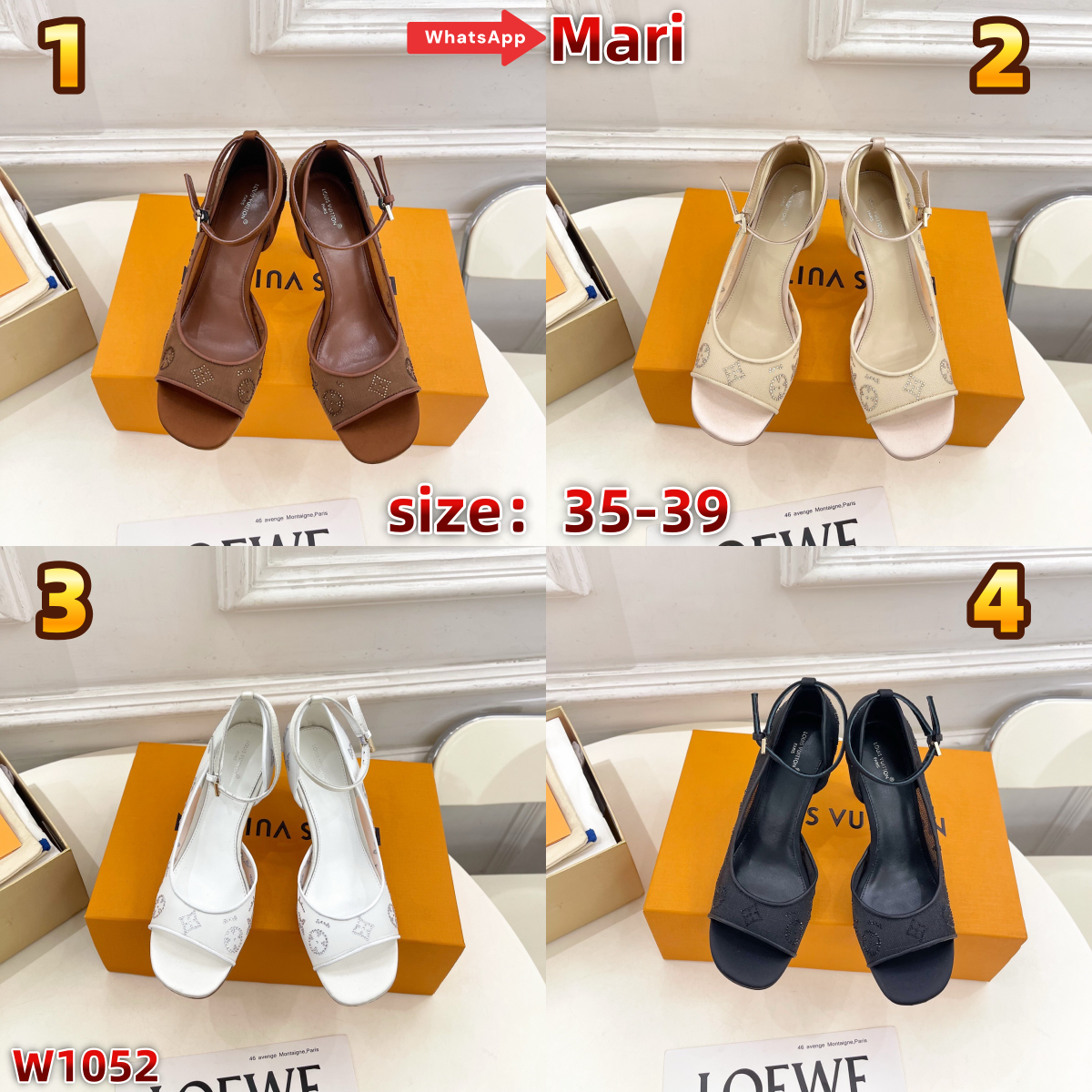 W1052  Chunky heel sandals